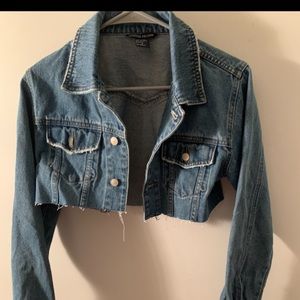 Cropped jean jacket